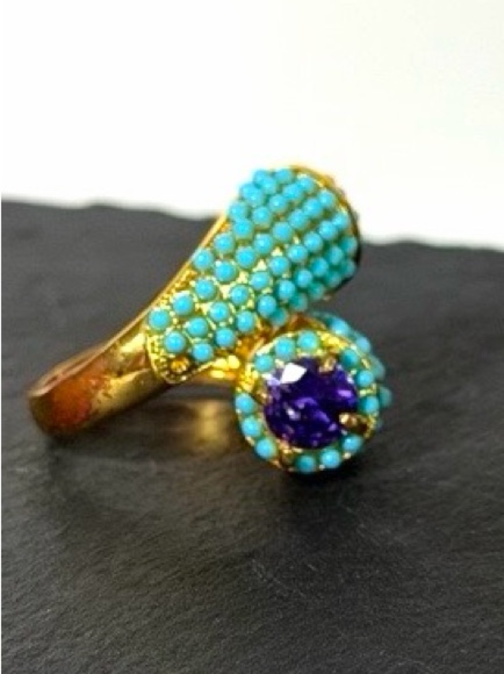 🍒3/$30 New Victorian Revival Statement Bypass Ring